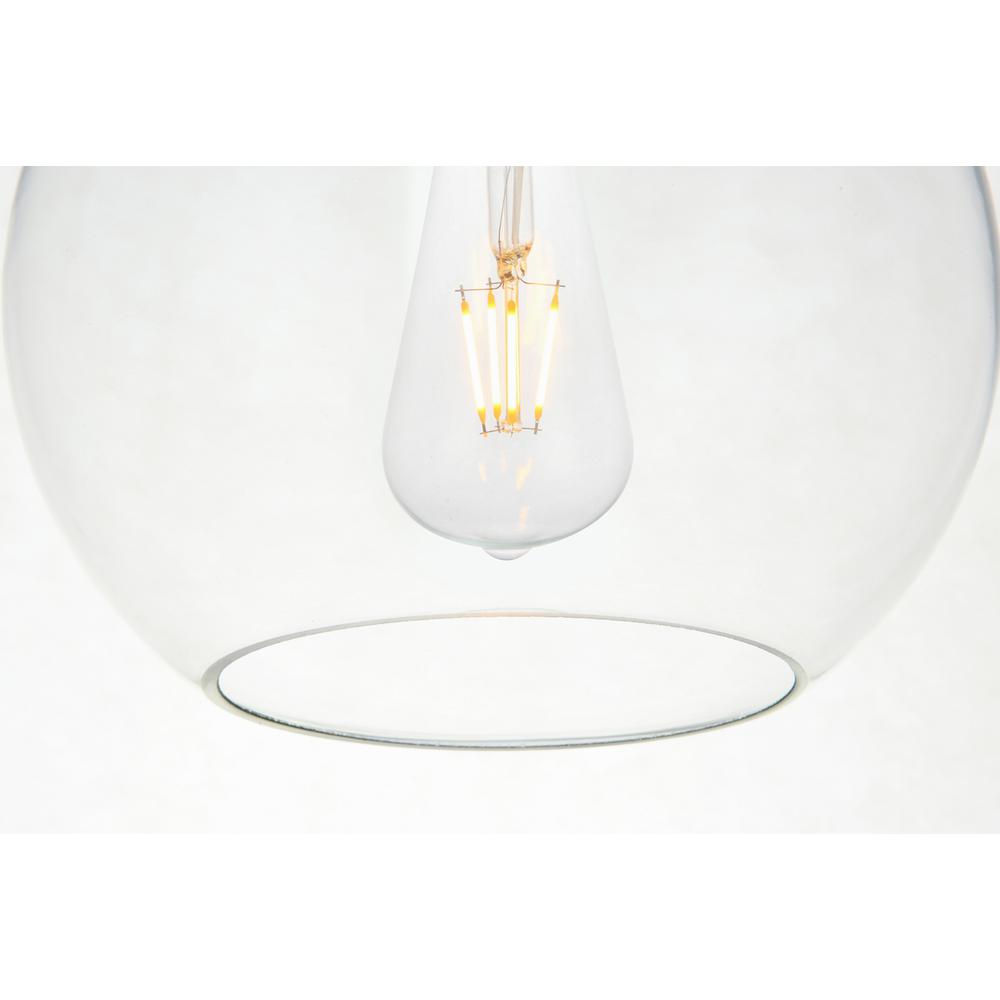 Back. Living District - Baxter 1 Light Chrome Pendant With Clear Glass - Chrome And Clear.