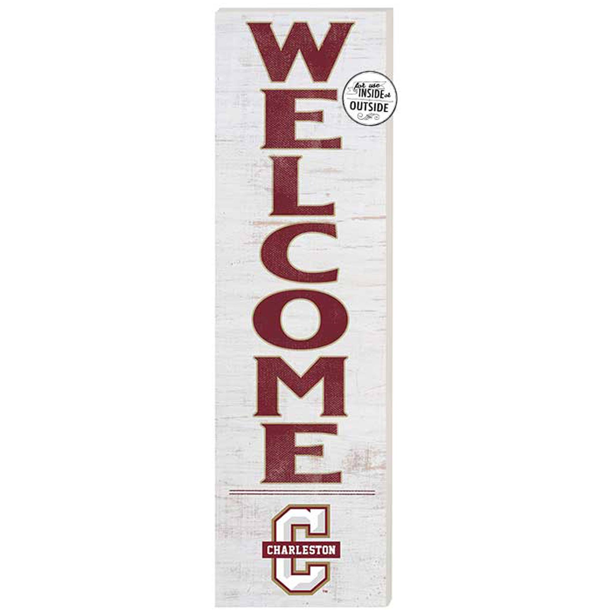 White Charleston Cougars 10'' x 35'' Indoor/Outdoor Welcome Sign