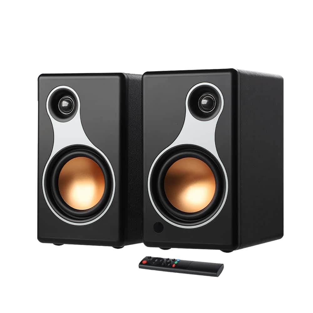 Pacoar Cade - S500 Inch Active Bookshelf Hifi Rca Speakers Sub Output Coaxial/optical/rca Input Home Audio Computer Game S500 4 Inch - Default