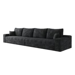 Boyel Living - Black 4 Seat Foam Sofa 140.0-in L x 39.4-in W x 37.8-in H - Black
