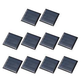 Unique Bargains - 10pcs 1.5V 0.225W 150mA Mini Solar Panels, Small Solar PV Cells for DIY Electric Toy Materials Kits - Black