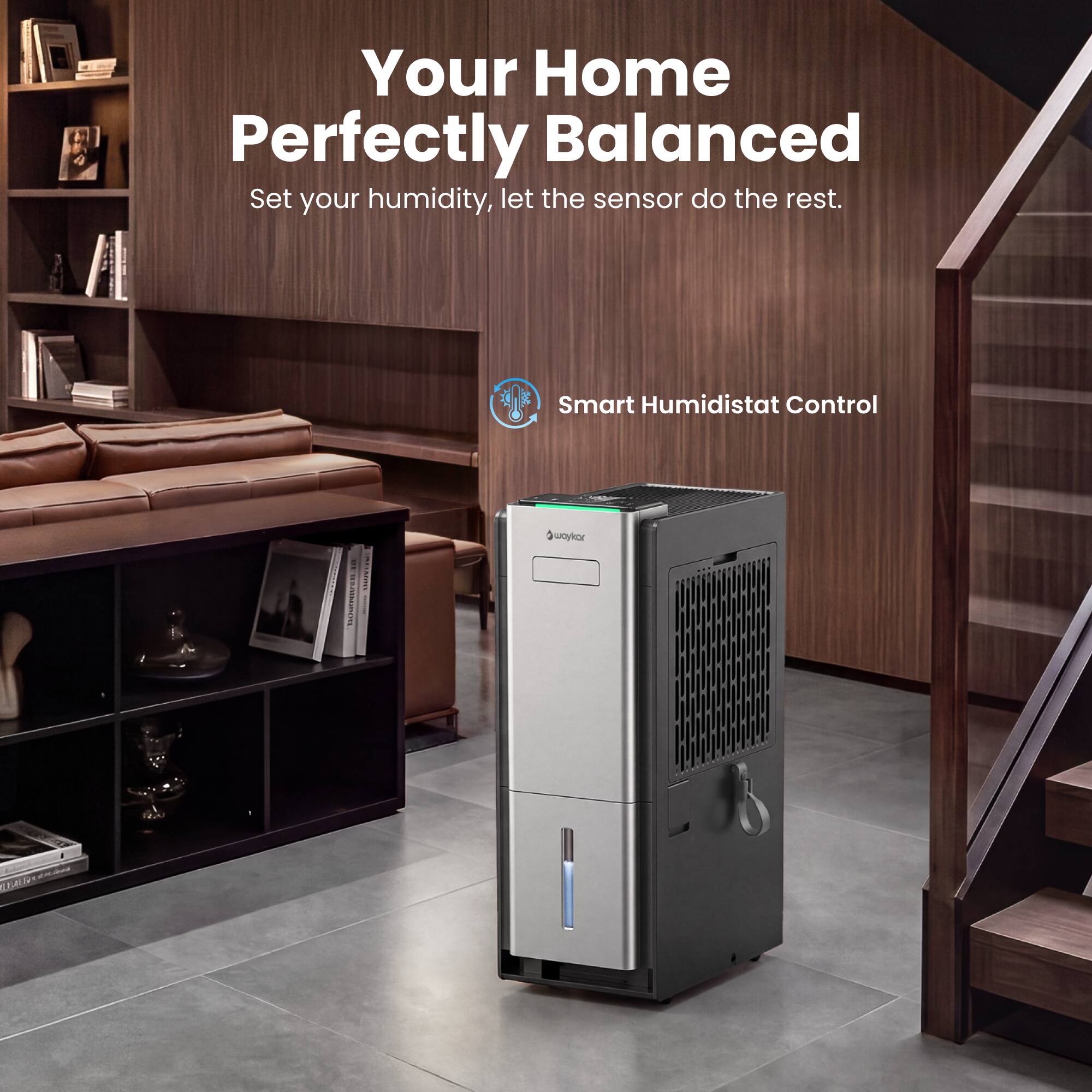 Your Home Perfectly Balanced  
Set your humidity, let the sensor do the rest.  
Smart Humidistat Control  
COFI  
Sunykor