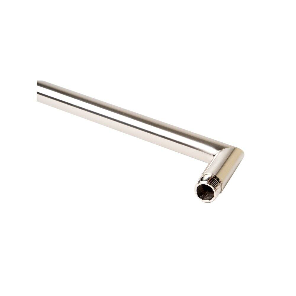 Angle. Alfi - Brushed Nickel 20" Round Wall Shower Arm - Silver.