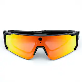 Loheer - Smart Glasses with Camera, AI Image Stabilization, Real-Time Translation, Cycling Wear - Black/Orange - Black - (2026)