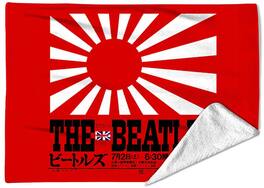 PopMarket - The Beatles - Rocksax - The Beatles - Japan Flag - Sherpa Fleece Blanket (60 in x 80 in) - Multicolor