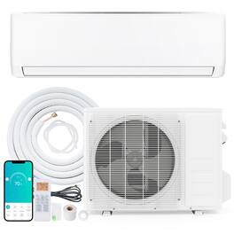 Gymax - 18000 BTU Mini Split Air Conditioner & Heater w/ Heat Pump & Installation Kit - White