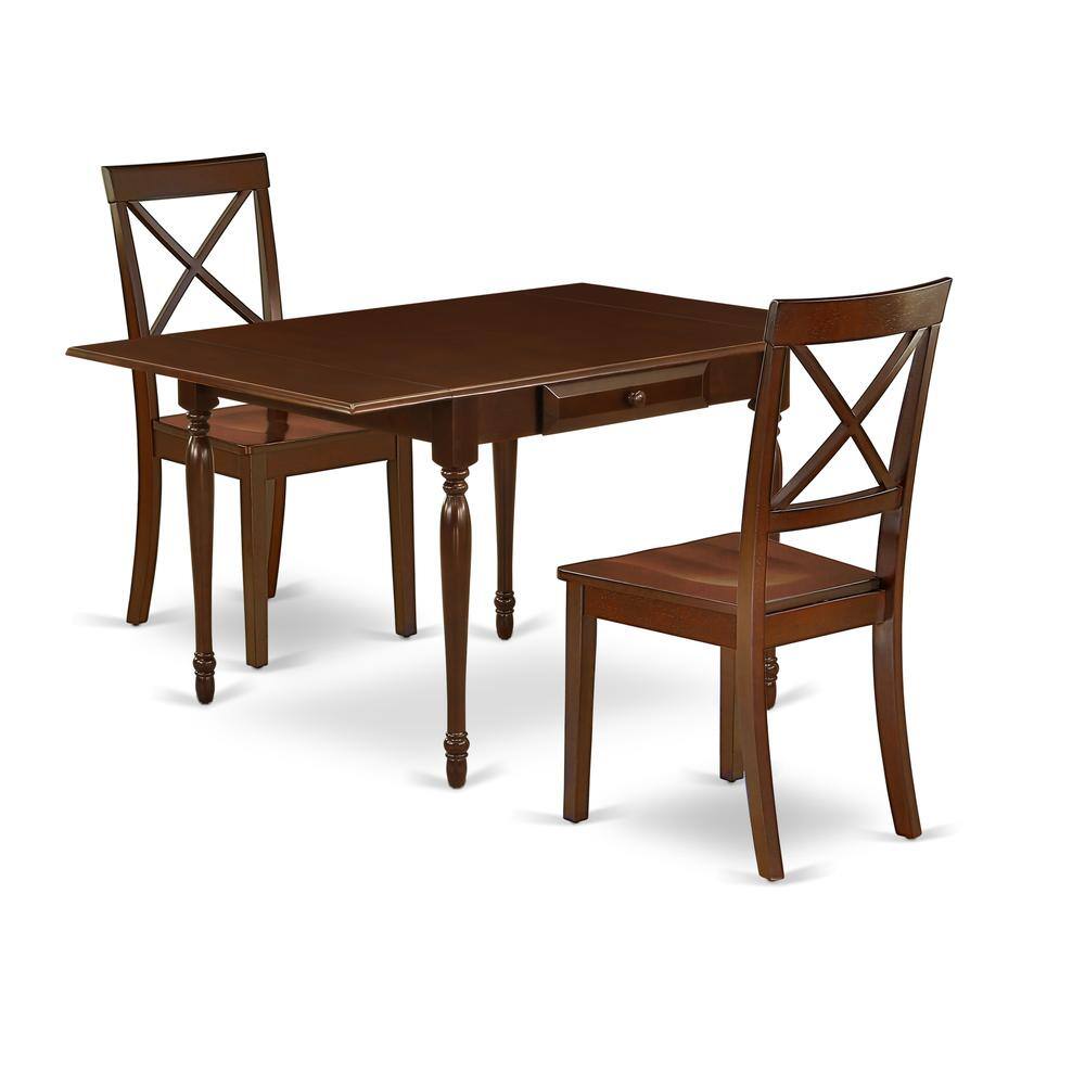 Left. East West Furniture - Dining Room Set Mahogany - Brown.