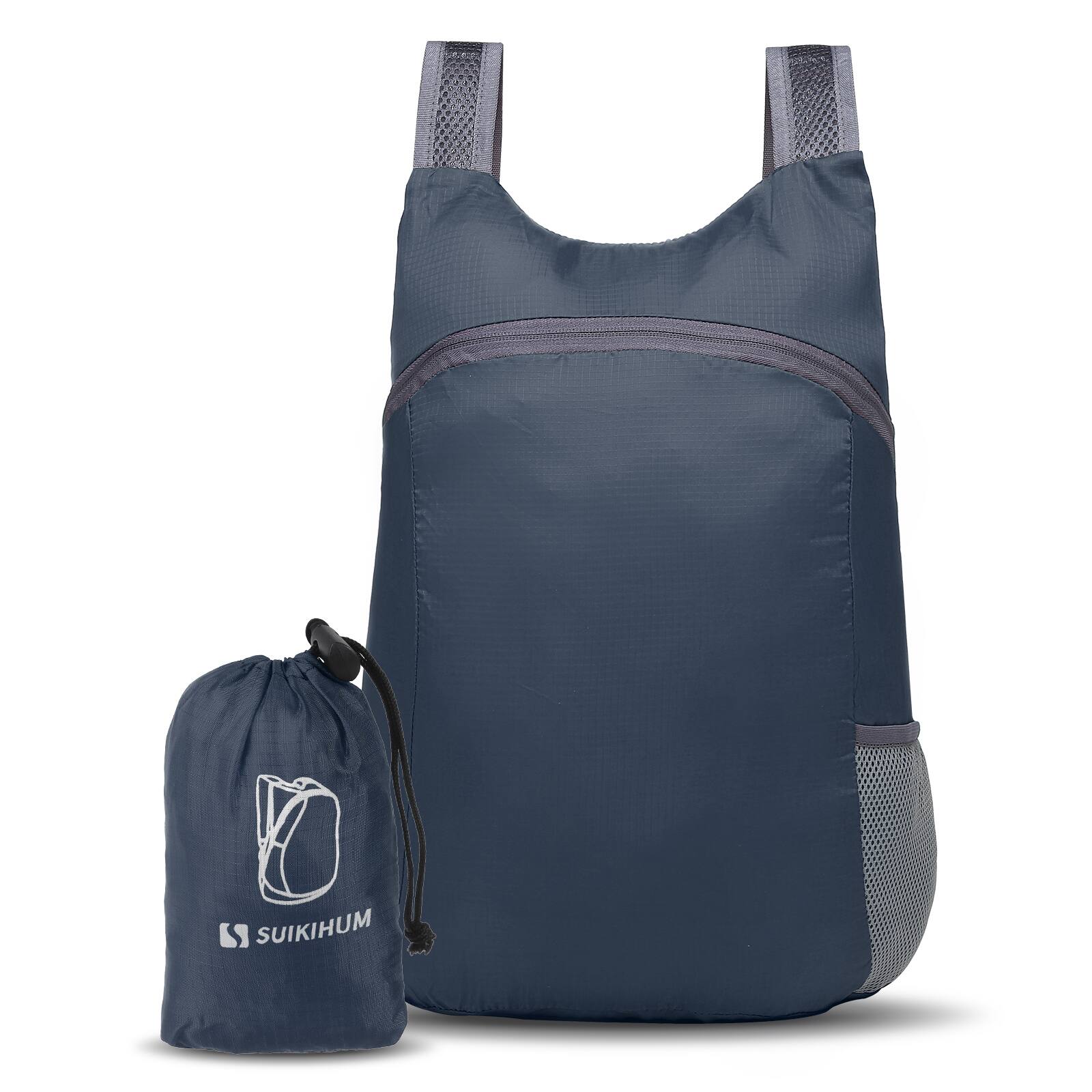 Alt View 1. Unique Bargains - 20L Ultra Hiking-Daypack Lightweight Foldable Travel Packable Backpack for Camping Cycling Outdoor - Navy Blue.