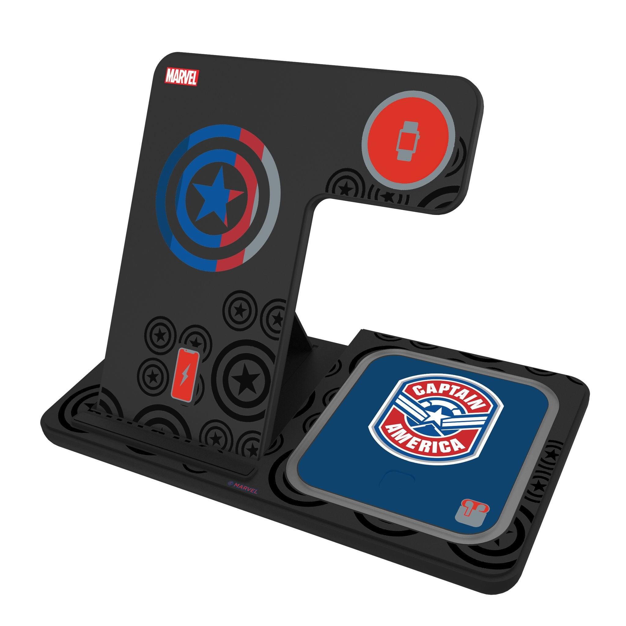 Keyscaper - Marvel Sigil 3 in 1 Charging Station - Captain America