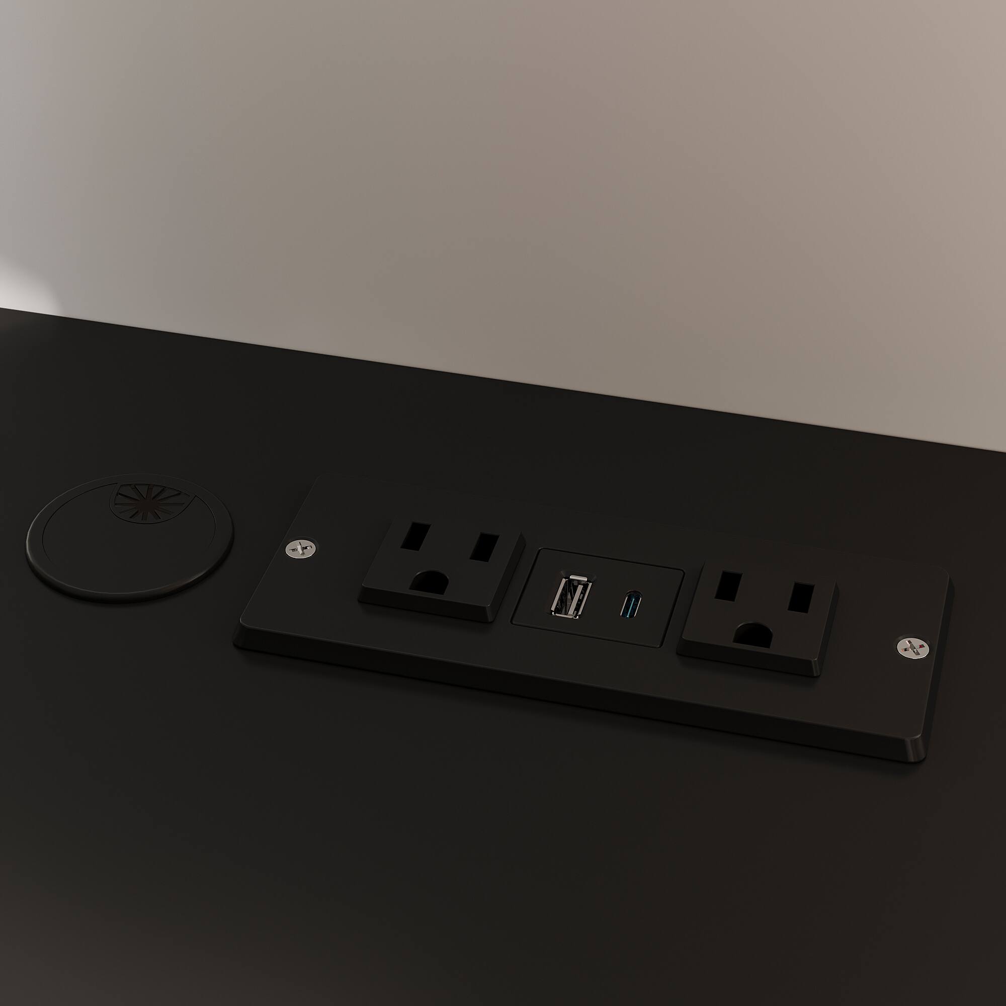 Alt View 8. Famapy - Famapy Computer Desk with Hutch: Built - in Cable Management & Ample Storage - White.