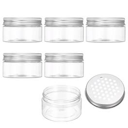 Unique Bargains - Premium Empty Scent Beads Container, Refillable Spice Tin Hollow Lid, 6pcs 3.4oz - For Aromatherapy, Scent, Storage - Clear