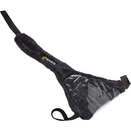 Front. Saris - Bike Guard Sweat Protector with Phone Holder for Indoor Bike Trainers - Black.