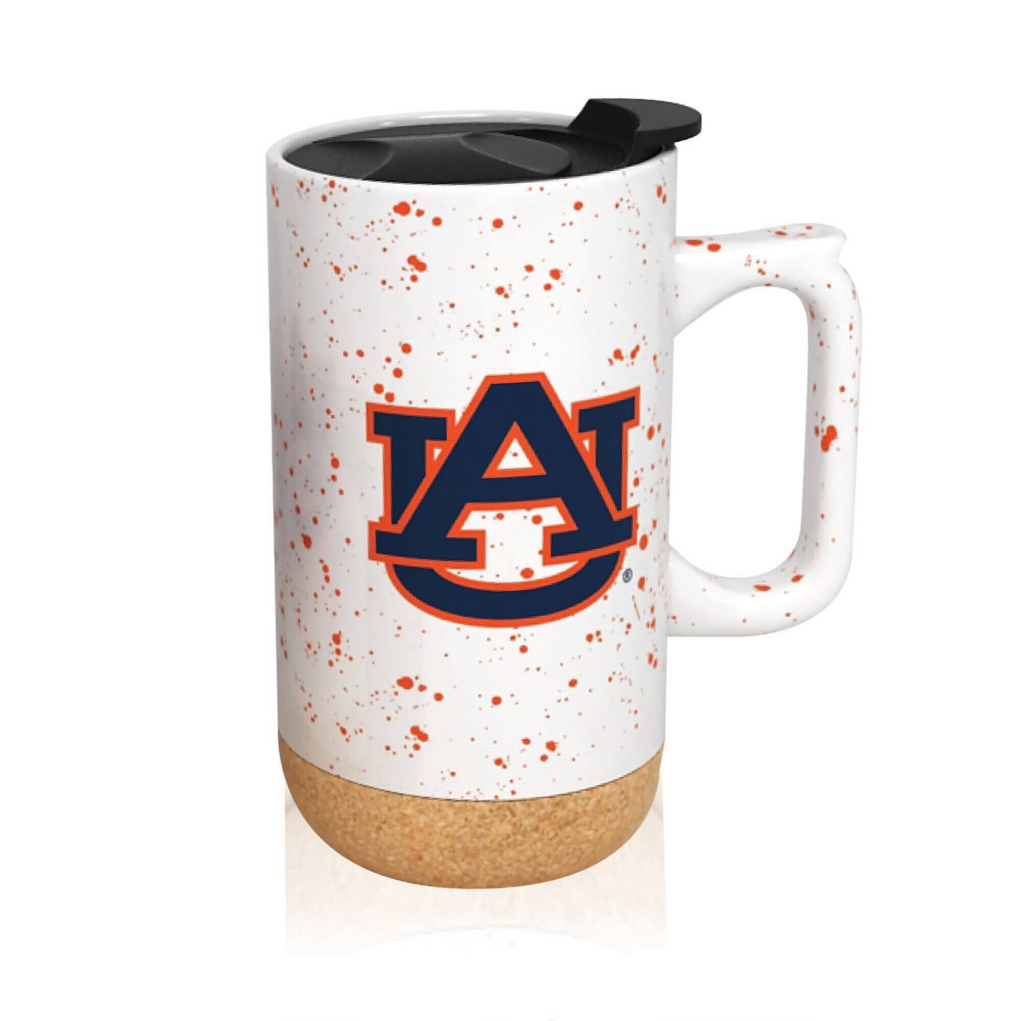 Alt View 1. Indigo Falls - Auburn Tigers 18oz. Speckle Cork Mug - Cream.