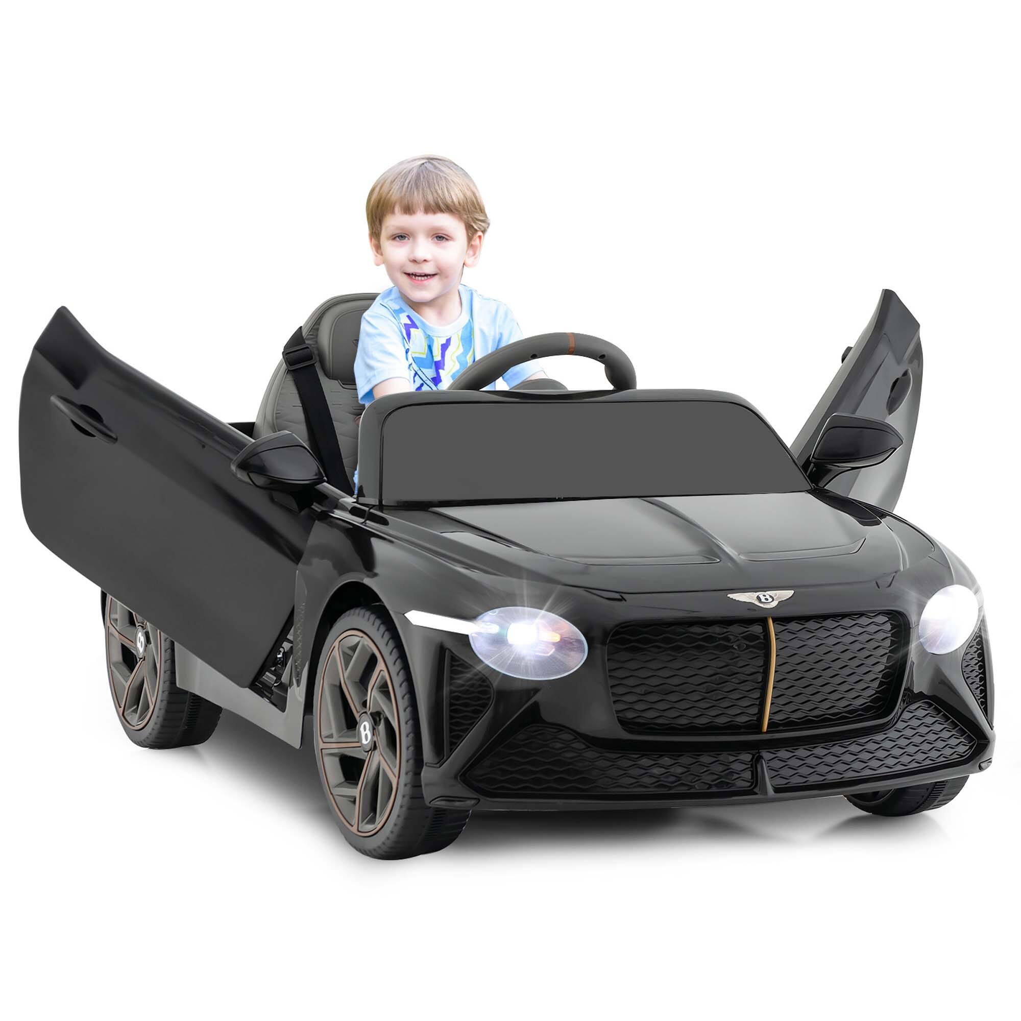 Alt View 8. Costway - Costway 12V Licensed Bentley Bacalar Kids Electric Ride-on Car with Remote Control - Black.