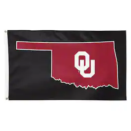 WinCraft - Oklahoma Sooners 3' x 5' Single-Sided Deluxe Secondary Team Logo Flag - Multicolor