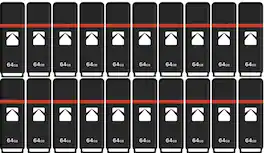 Kodak - USB2.0 K100 64GB Flash Drive (20-pack) - Black