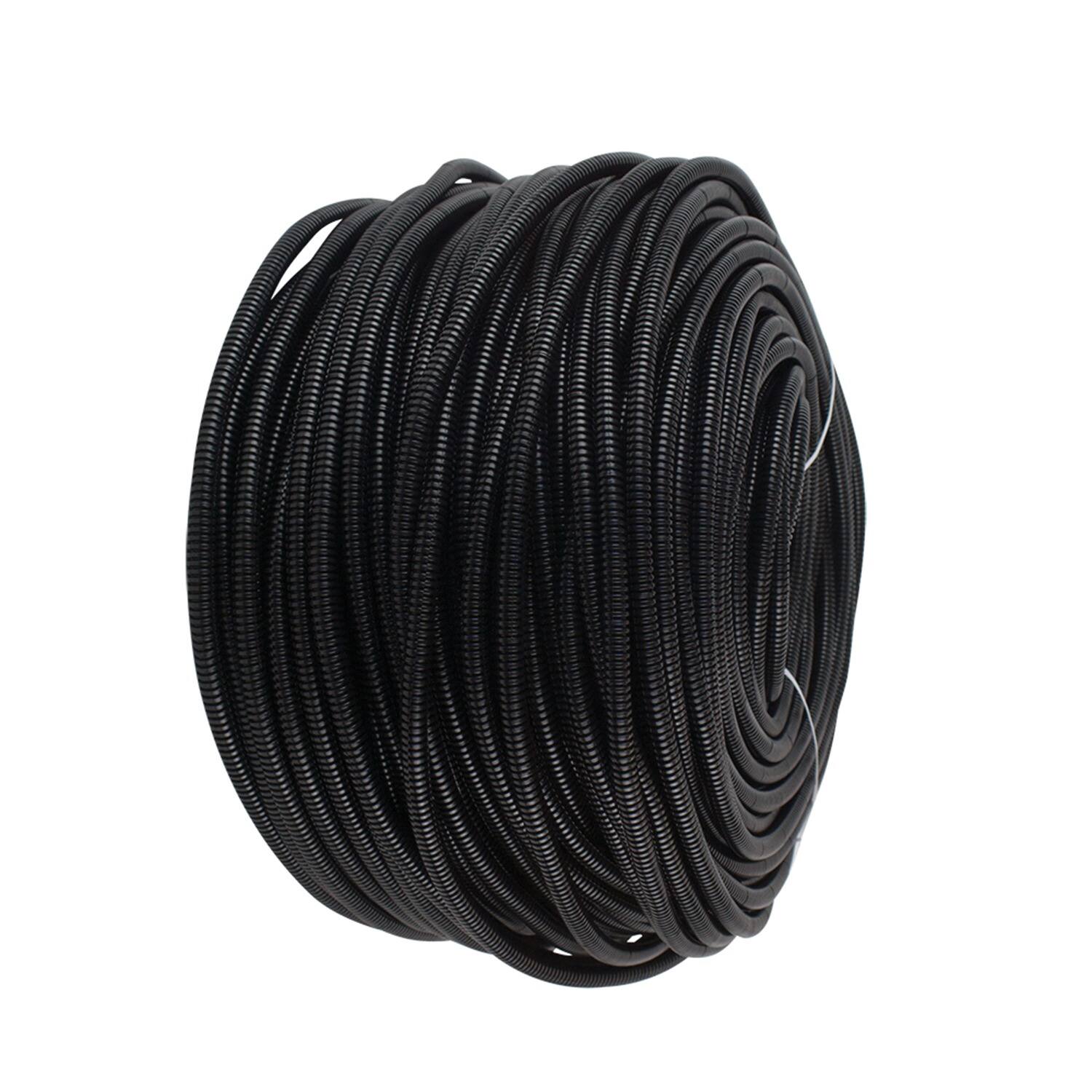 Front. Install Bay - Split Loom Tubing 100-Ft Coil, 1/4" Diameter - Black.