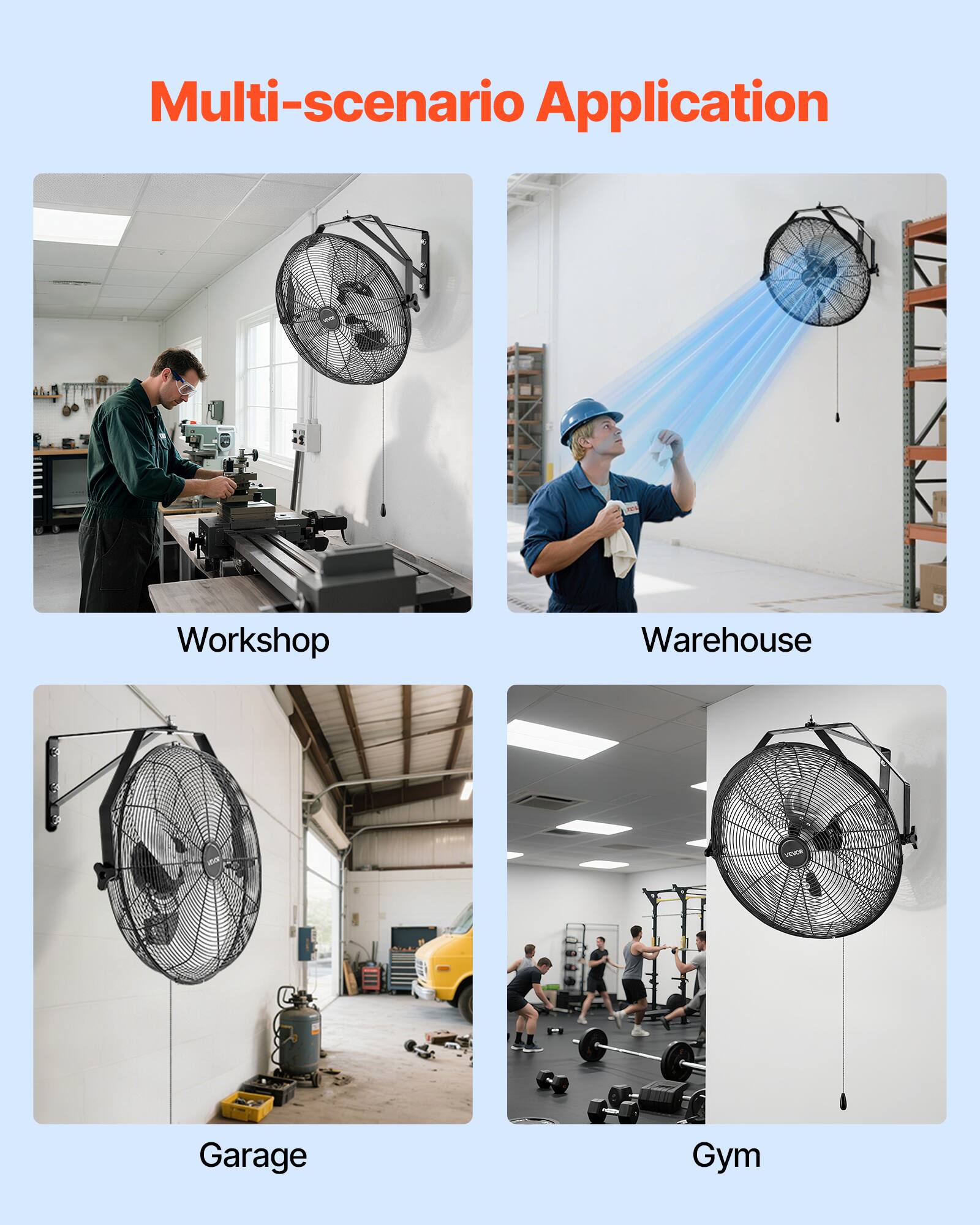 Multi-scenario Application

- Workshop
- Warehouse
- Garage
- Gym