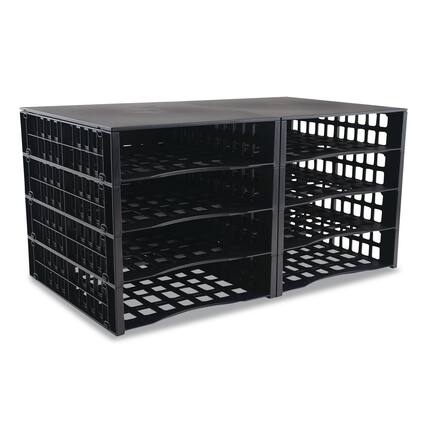 Front. Advantus - Advantus Literature Organizer, 8 Sections, 21 x 12.25, Black.