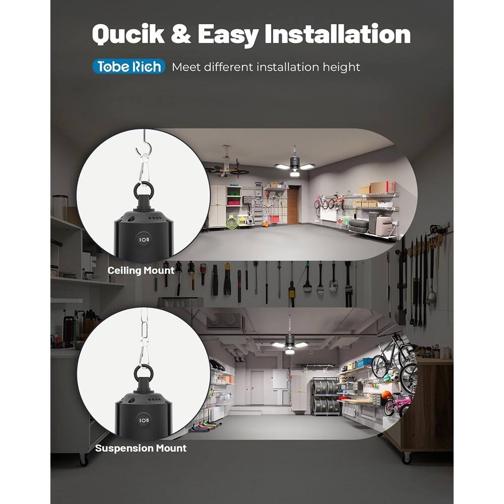 Quick & Easy Installation  
Tobe Rich  
Meet different installation height  

Ceiling Mount  
Suspension Mount