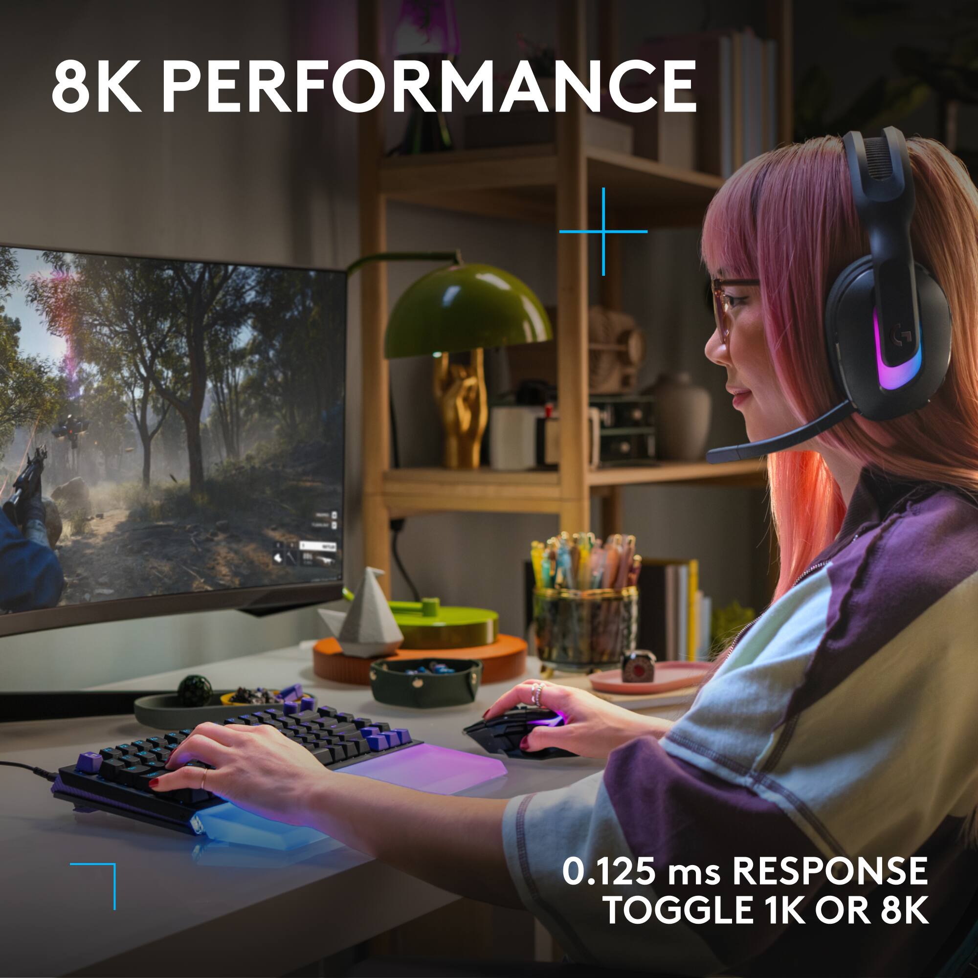 8K PERFORMANCE  
+  
0.125 ms RESPONSE  
TOGGLE 1K OR 8K