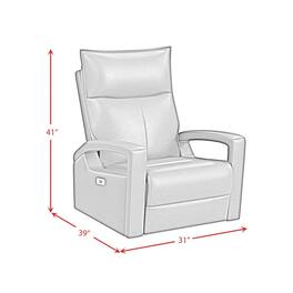 Picket House Furnishings - Barnard P1 Recliner with Glider and Swivel in Del Mar - Cream