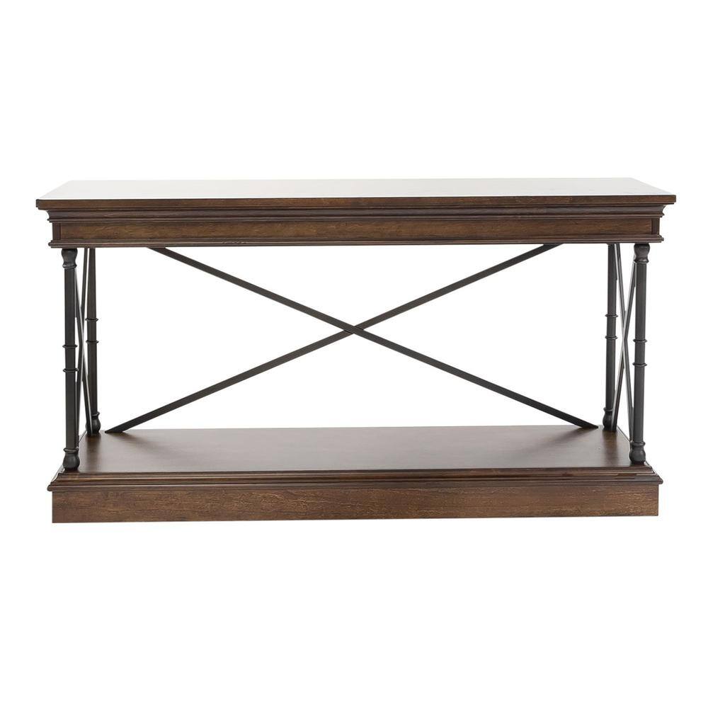 Back. Liberty Furniture Industries - Tribeca Sofa Table in Cordovian Brown - Brown.