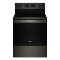 Whirlpool - 5.3 Cu. Ft. Freestanding Electric Convection Range with No Preheat Air Fry and Air Baking - Black Stainless Steel - Front_Zoom