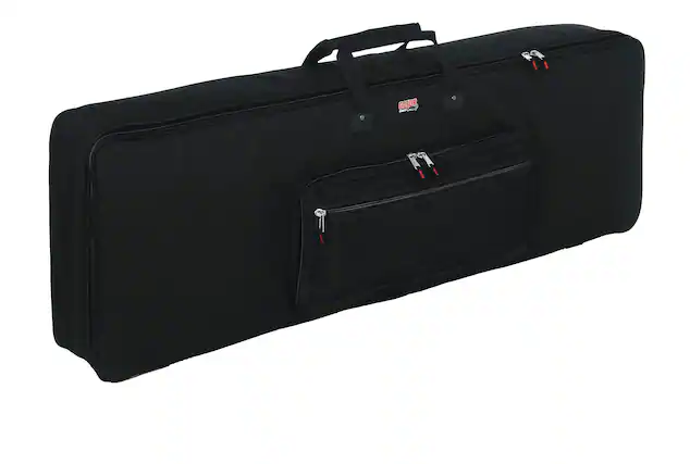 Front. Gator - Padded 88-Key Keyboard Gig Bag, Water-Resistant Heavy-Duty Nylon Exterior, Protective Foam Padding & Adjustable Straps - Black.