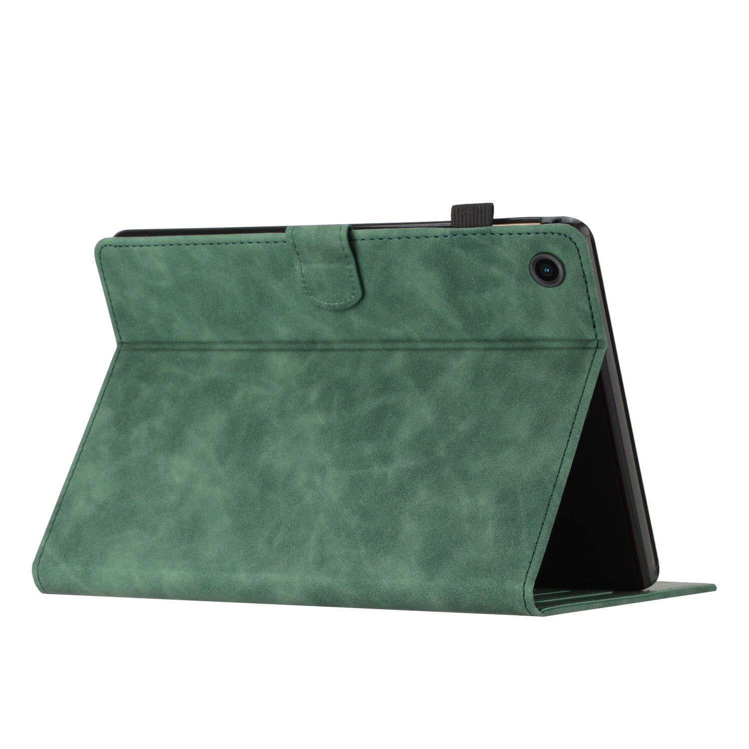 Alt View 4. Dteck - Case for Samsung Galaxy Tab A9 8.7" 2023 (SM-X110/X115),Butterfly Embossed PU Leather Wallet Card Slot Stand Flip Cover - Green.