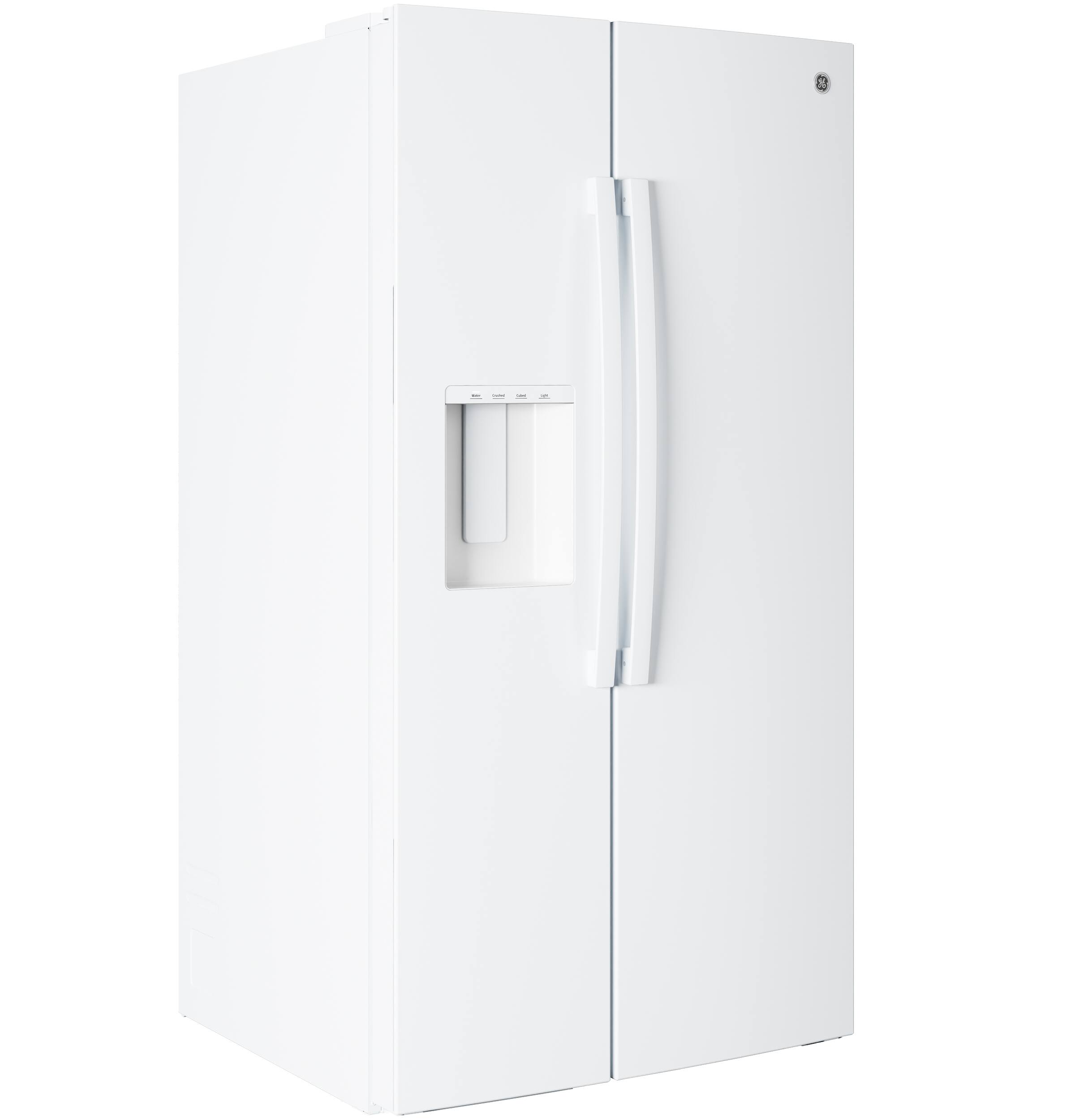 Alt View 28. GE - 36 in. Wide 27.9 Cu. Ft. Side-By-Side Refrigerator with Extra Tall Dispenser and In-Door Icemaker - White.