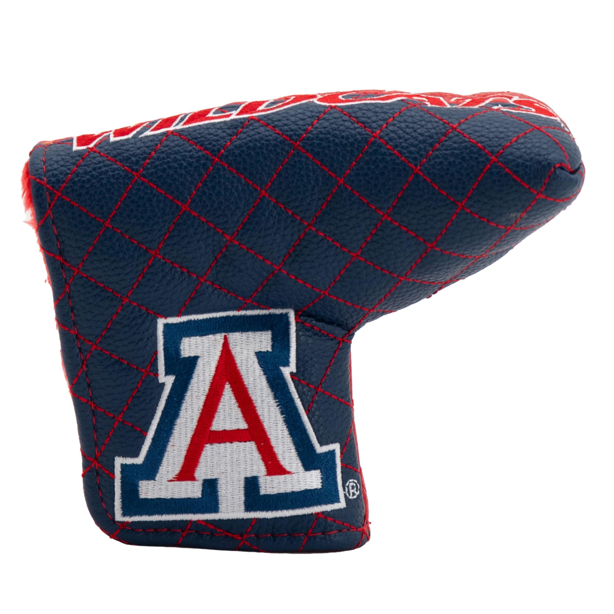 Front. Team Golf - Arizona Wildcats Quilted Blade Putter Cover - Multicolor.