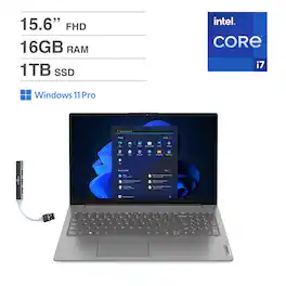 Lenovo - V15 Laptop (, i7-13620H, 16GB, 1TB SSD, 15.6 (1920x1080), Intel UHD, Win 11 Pro) - Iron Grey