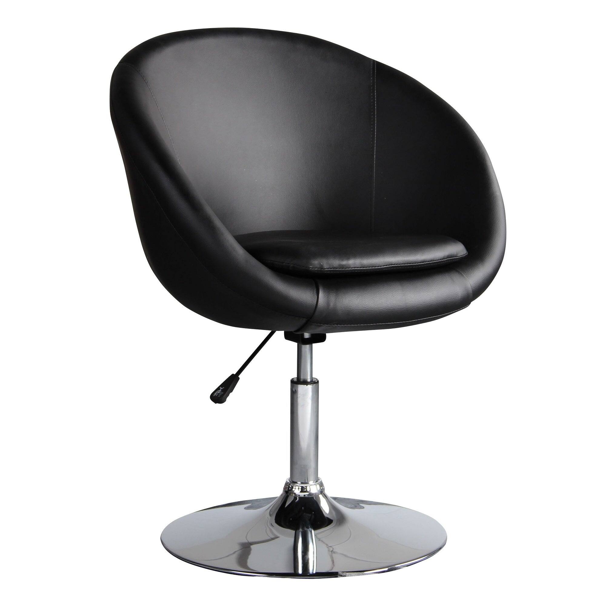 Alt View 2. Manhattan Comfort - Hopper Modern Upholstered Swivel Lounge Chair - Set of 2 - Black.