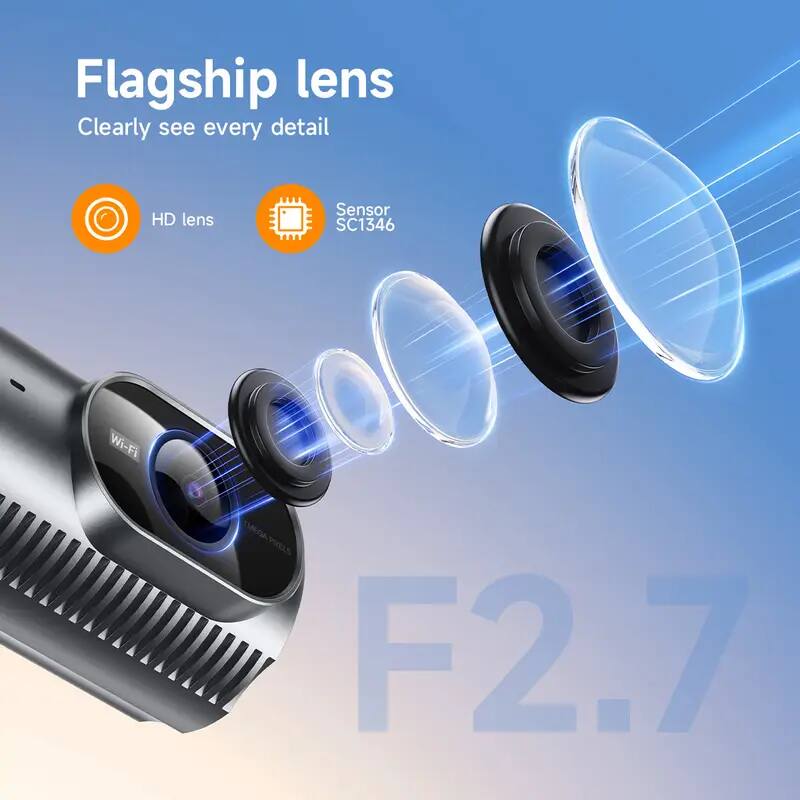 Flagship lens
Clearly see every detail
HD lens
Sensor SC1346
Wi-Fi
F2.7