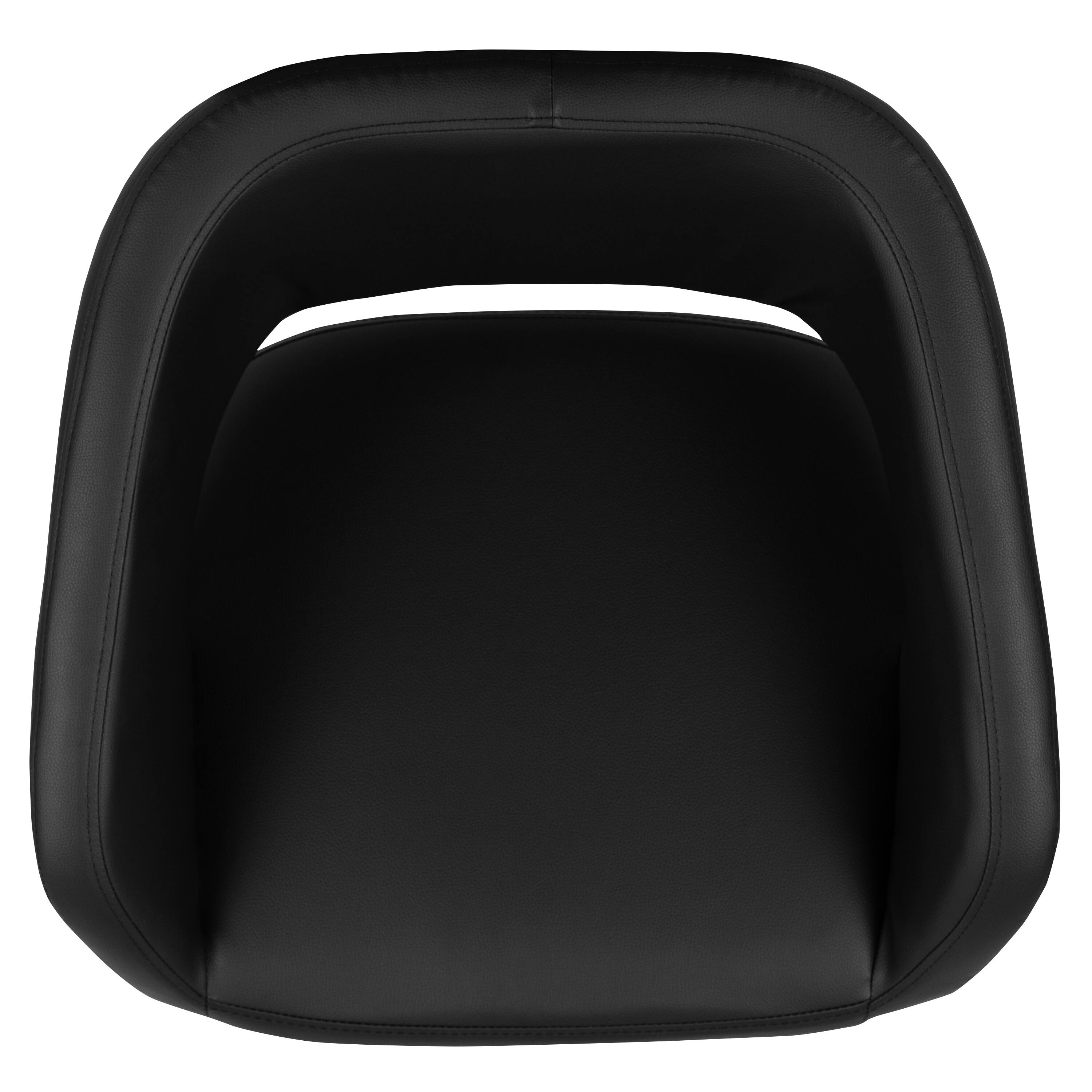 Alt View 19. Alamont Home - Contemporary Vinyl Adjustable Height Barstool with Rounded Mid-Back - Black.
