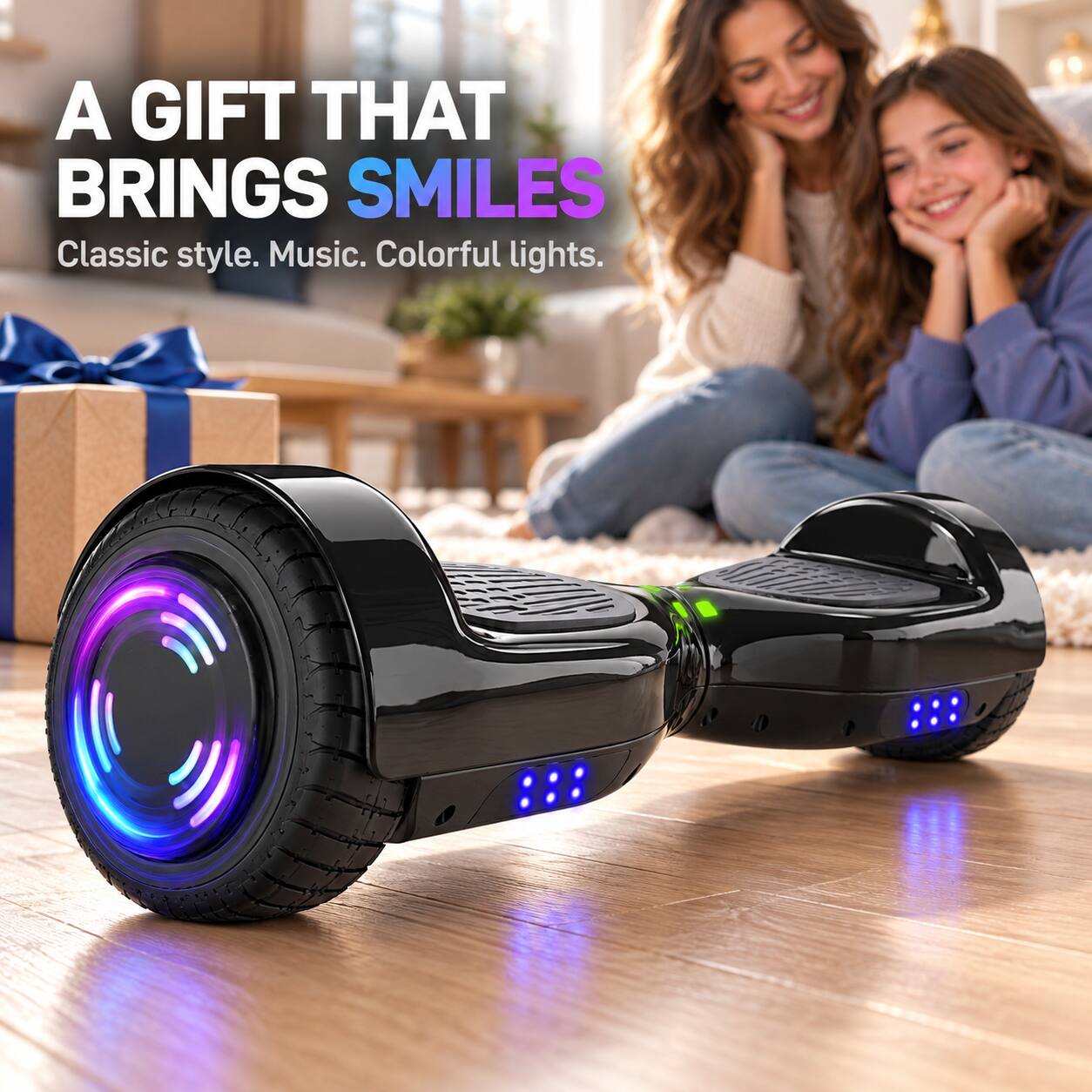 A GIFT THAT BRINGS SMILES  
Classic style. Music. Colorful lights.