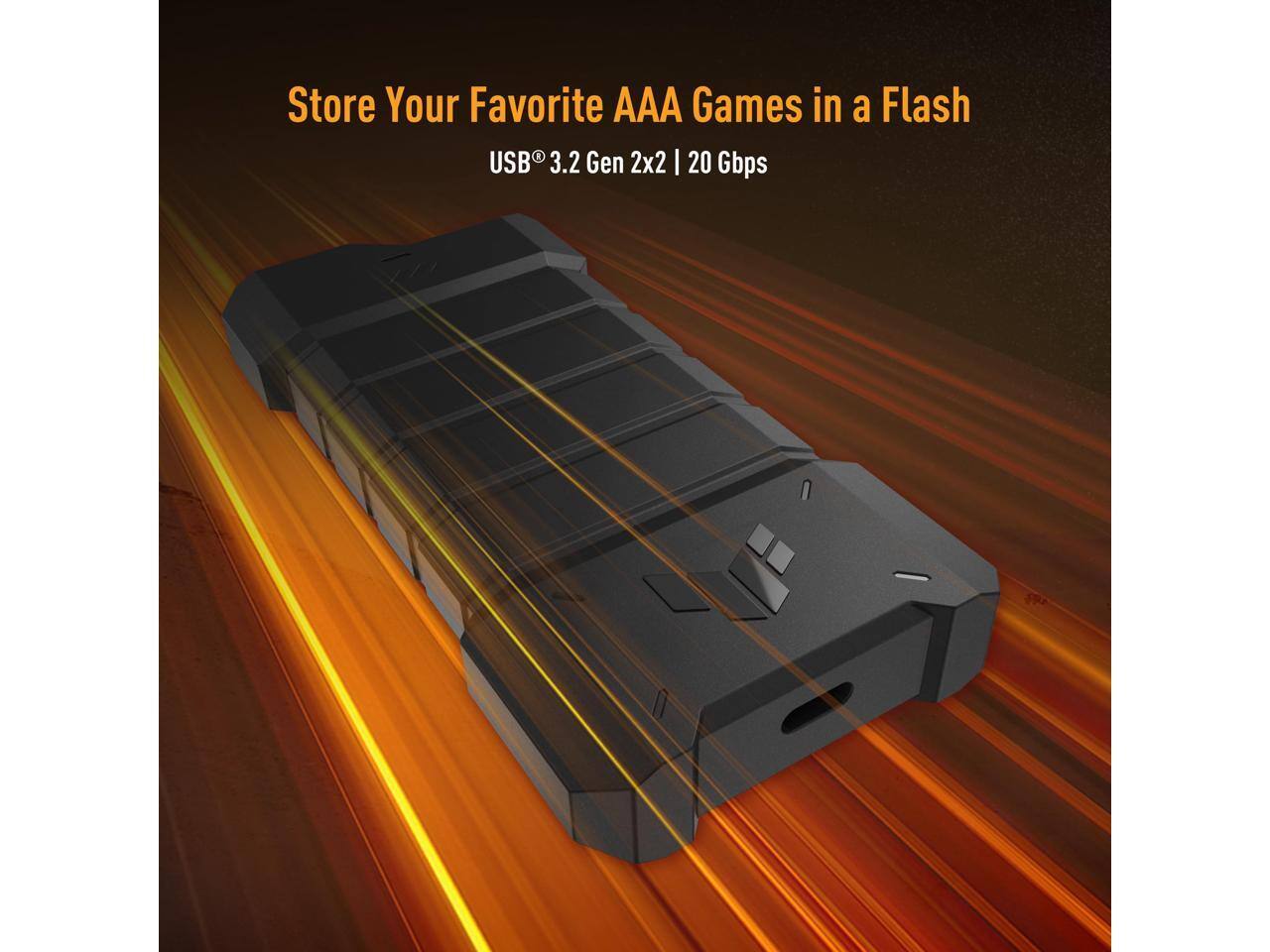 Store Your Favorite AAA Games in a Flash  
USB® 3.2 Gen 2x2 | 20 Gbps