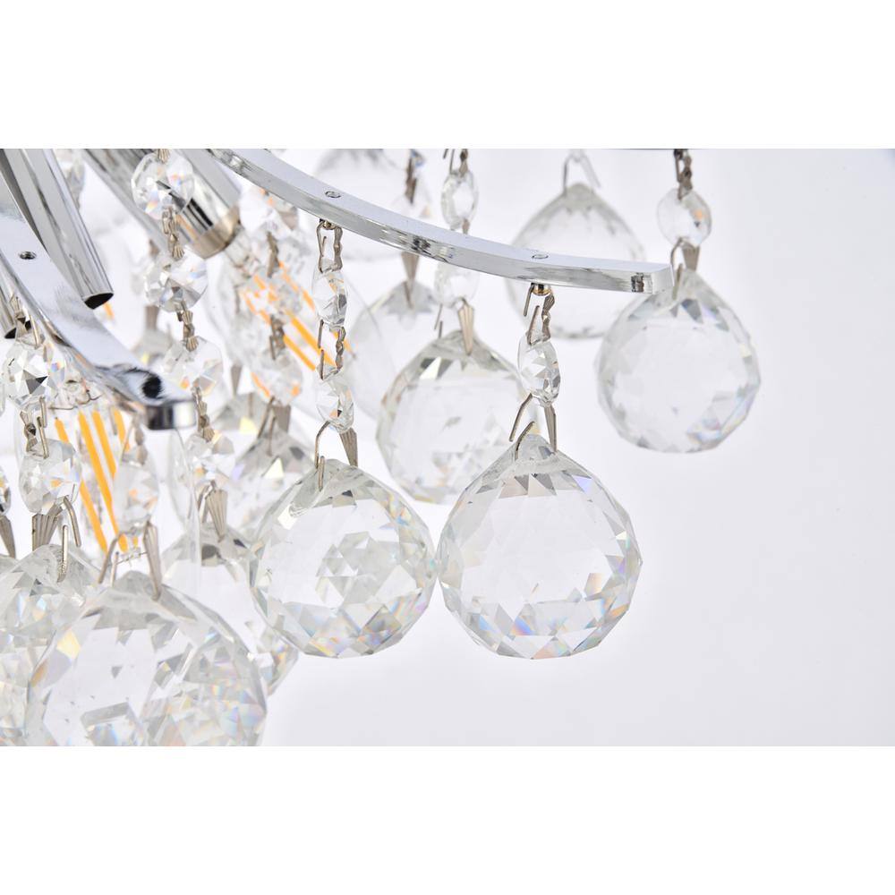 Alt View 2. Elegant Lighting - Toureg 6 light Chrome Pendant Clear Royal Cut Crystal - Chrome.