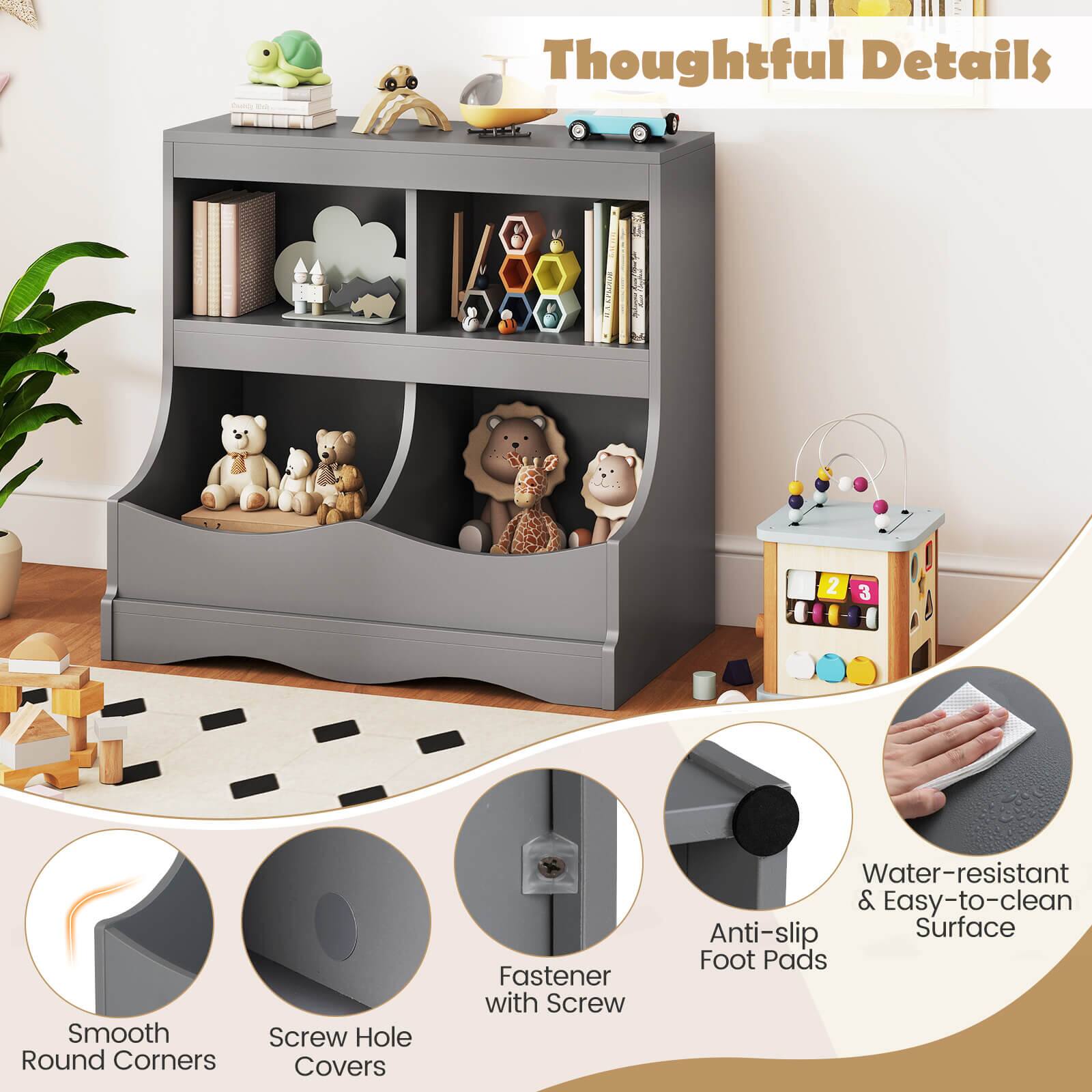 Thoughtful Details

- Smooth Round Corners
- Screw Hole Covers
- Fastener with Screw
- Water-resistant & Easy-to-clean Surface
- Anti-slip Foot Pads