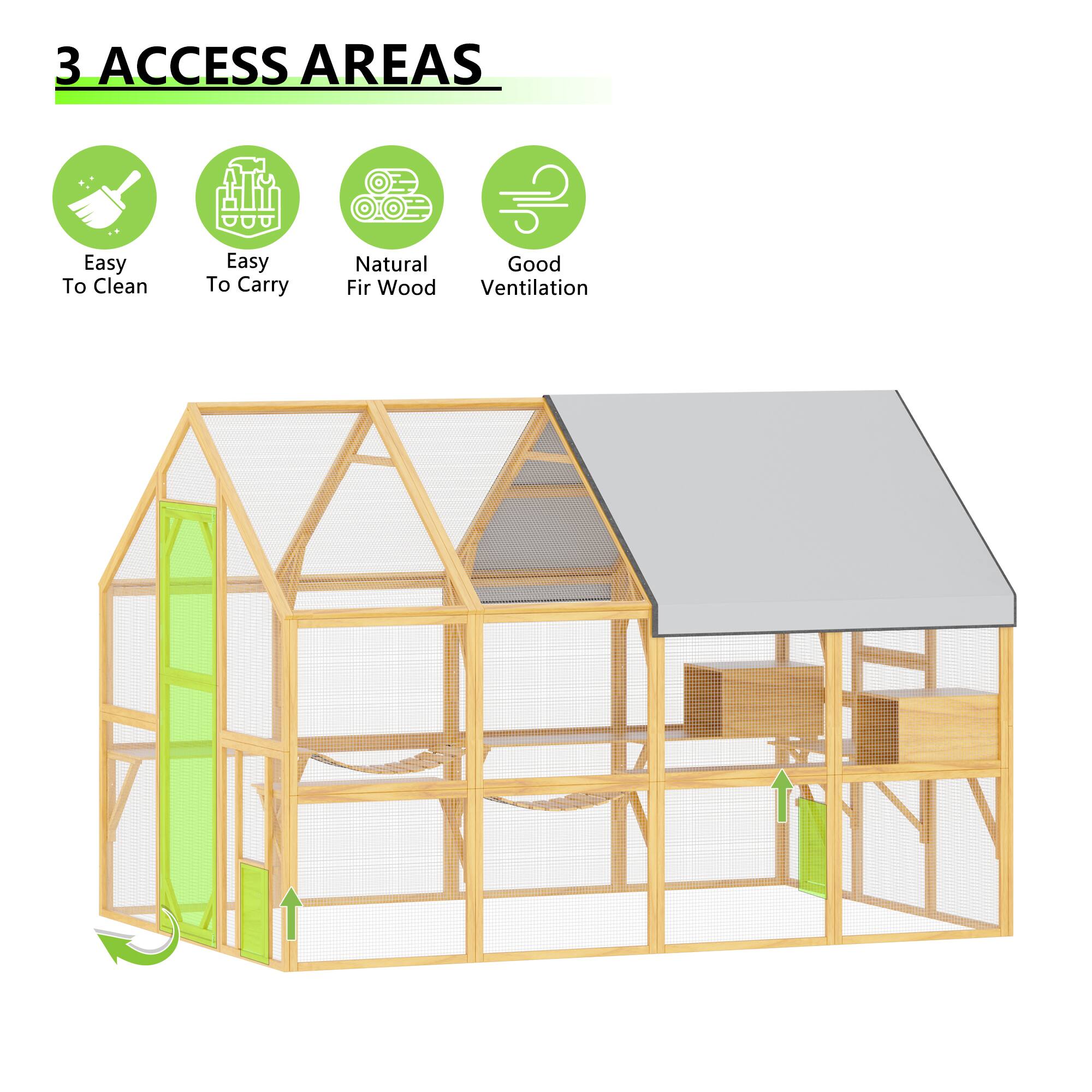 3 ACCESS AREAS

- Easy To Clean
- Easy To Carry
- Natural Fir Wood
- Good Ventilation