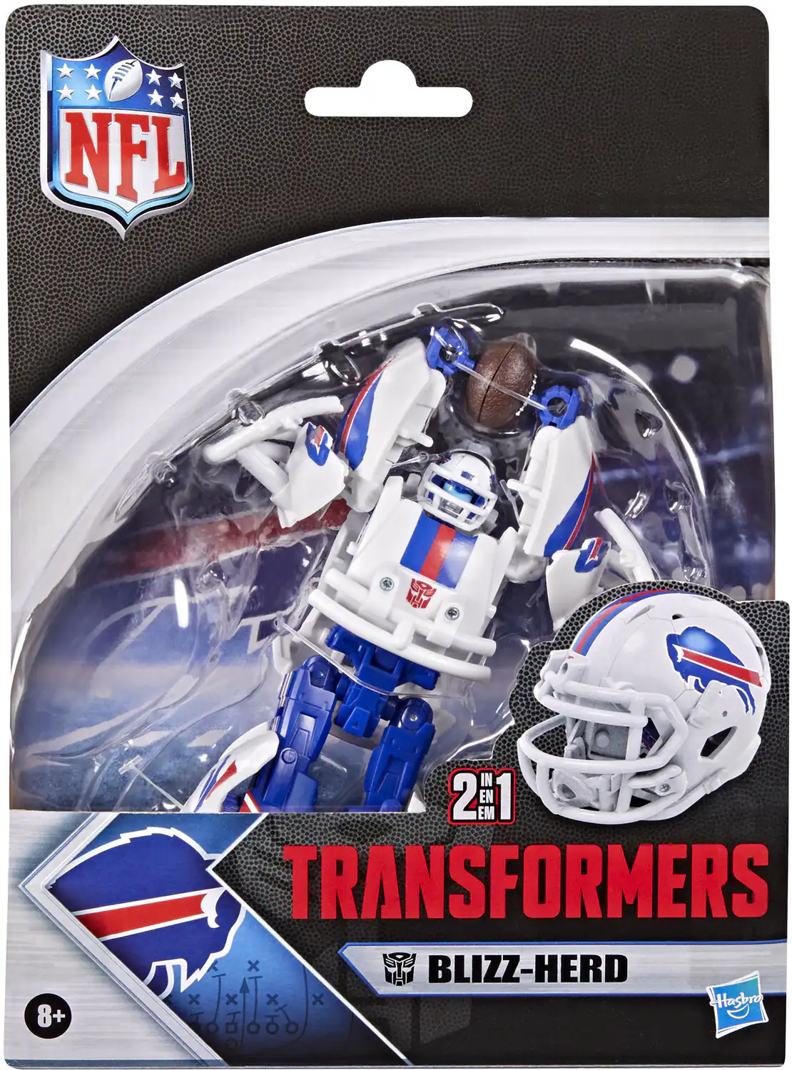 NFL 8+ IN 2 EN 1 TRANSFORMERS BLIZZ-HERD Hasbro