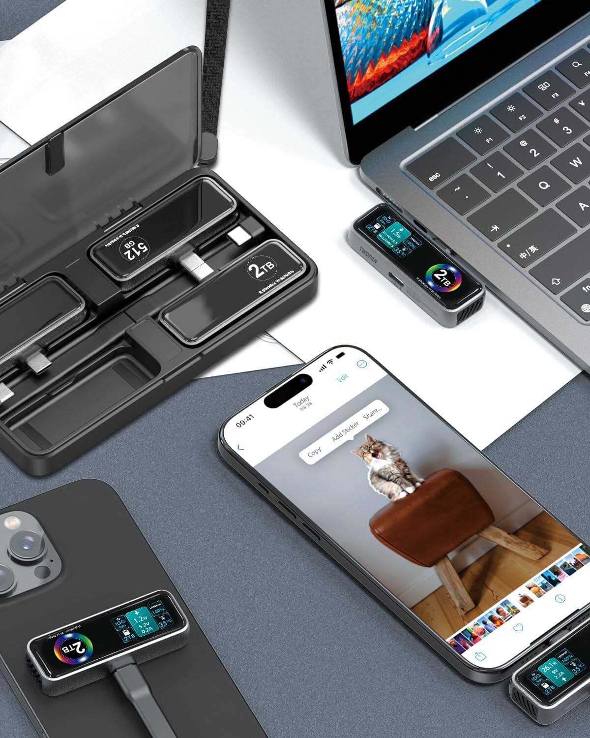 -othigt
- noingo GB 512 2TB
- 27a 1.5m INS TWOPK 35 esc 2 2TB Q T 0 F3 # Y P2
- 3 E e 2
- W 1 Q
- A
- / tr S 09:41
- I. Edit Today 59 D9 T Share...
- Sticker Add Copy 2TB TB FOMA
- 1.2m 1 a 1DO 5 tran S.3V 35 ALD TB n CT
- 1000% 20.1m 9V 35 8F 2.2A 1
- 275