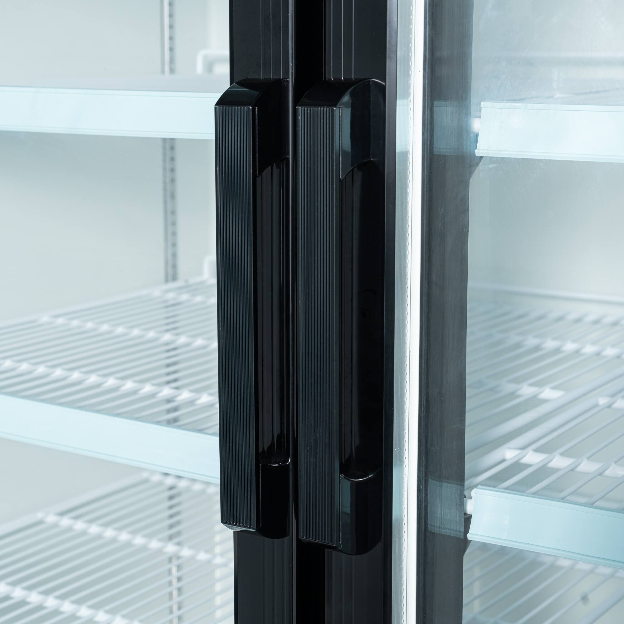 Alt View 6. Koolmore - 53 in. Commercial Merchandiser Refrigerator with Two Swinging Glass Doors,45 cu. ft. and LED Lighting in Black - Black.