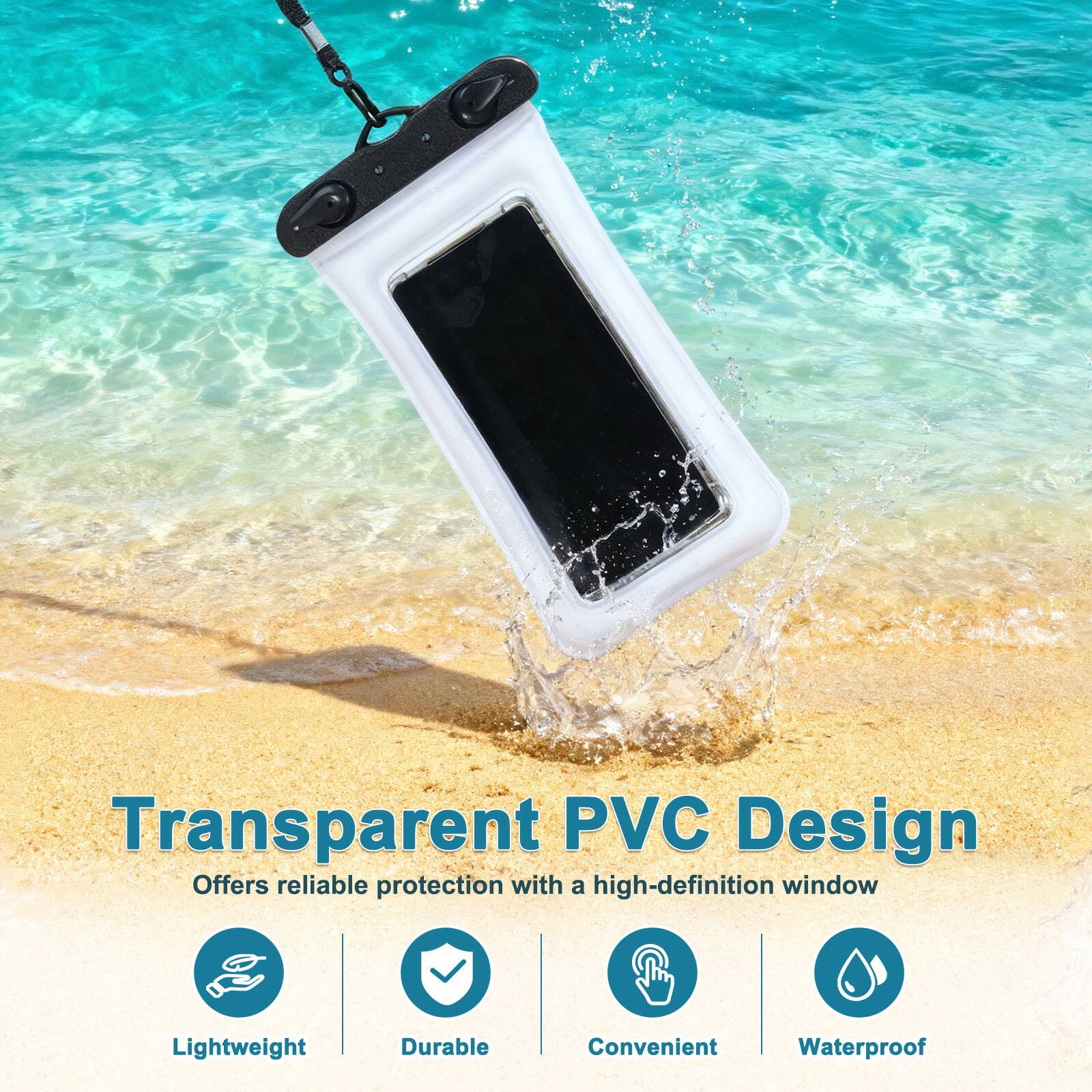 Transparent PVC Design  
Offers reliable protection with a high-definition window  
Lightweight  
Durable  
Convenient  
Waterproof