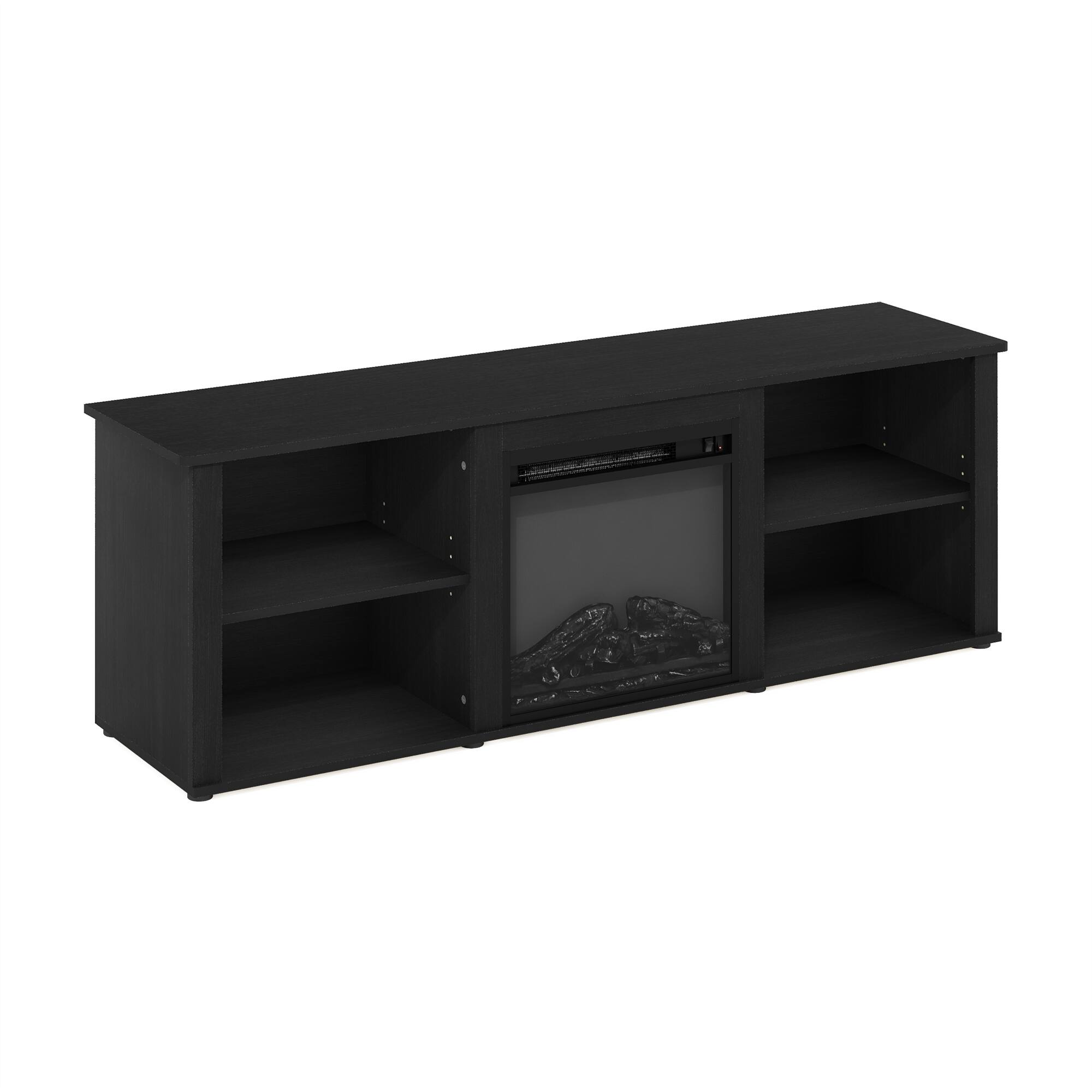 Alt View 3. Furinno - Classic 70 Inch TV Stand with Fireplace - Americano.