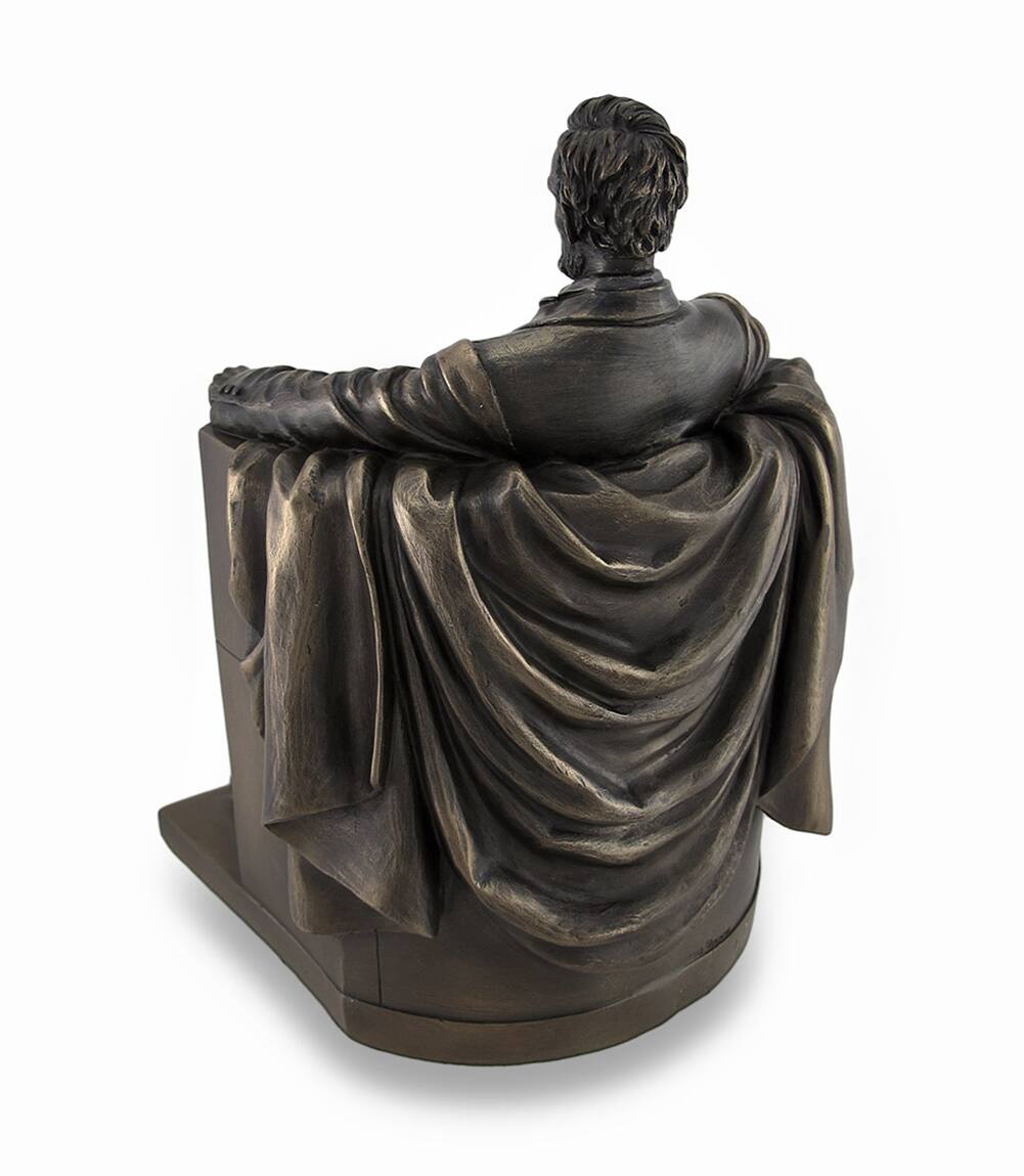 Alt View 2. Veronese Design - Seated Abraham Lincoln Bronzed Historical Sculptural Statue - Bronze.