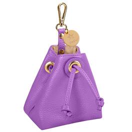 PoisePup - Genuine Leather Hands-Free Pet Walking and Training Treat Pouch for Dog - Purple