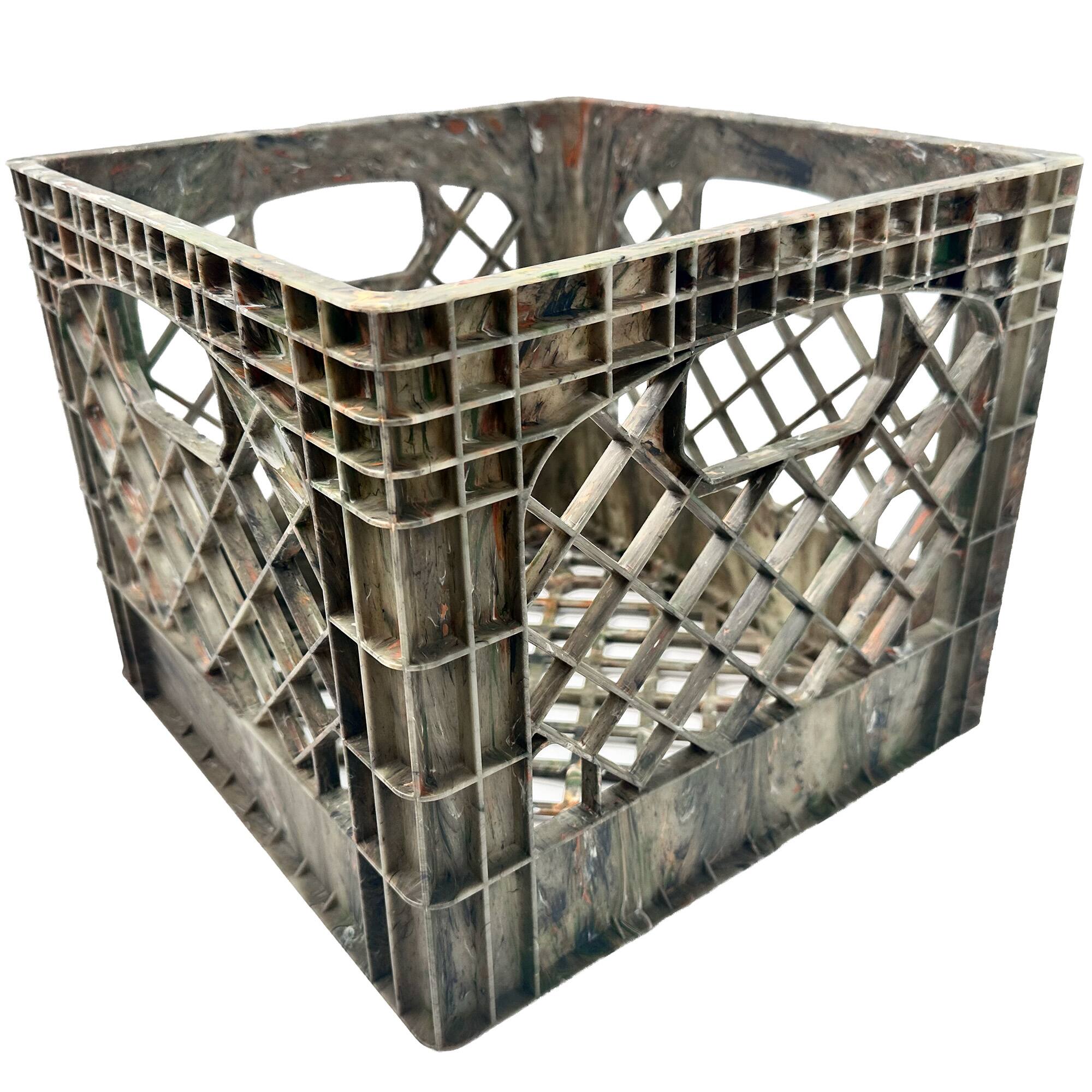 Alt View 1. Mirapet - Mirapet Milk Crate, Stackable Plastic Storage with Handles, 16 Qt, Camo, 2 Pack - Camo.