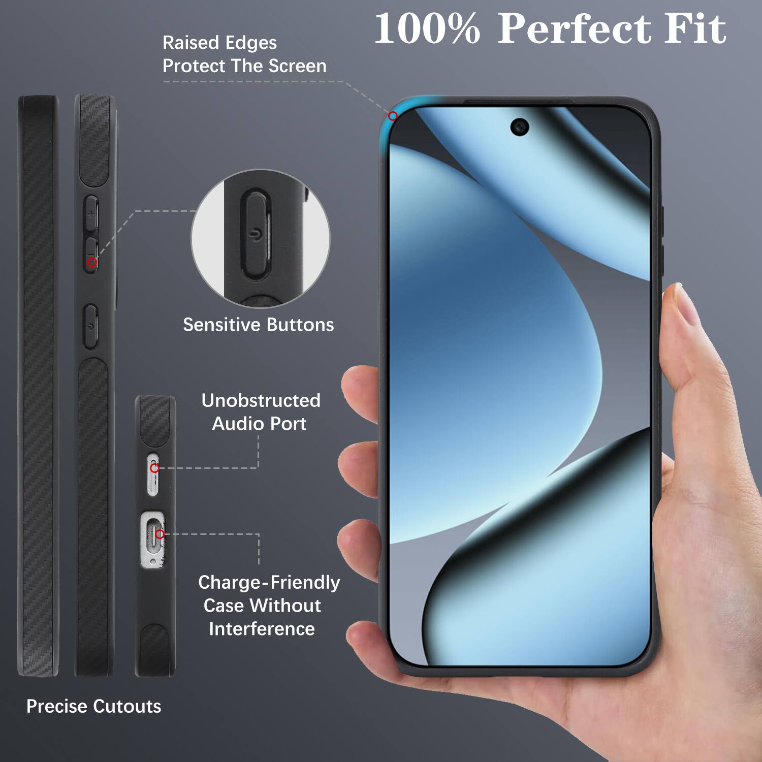 Dteck Magnetic Carbon Fiber Texture Case for Google Pixel 10 Pro, Slim ...